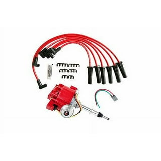 Universal Spark Plug Wire Set 8.5mm with Red Silicone Jacket and 90 Degree  Boots Replaces Accel 4041
