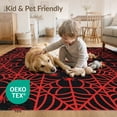 thumbnail image 4 of ODIKA 5'x7' Washable Area Rug Strand Men Frame Webs Wevs Bold Radiating Mens Repeating Web Playful Expressive for Small Living Room, Bedroom, Easy Care, Non-Shedding, Pet Friendly, 4 of 7