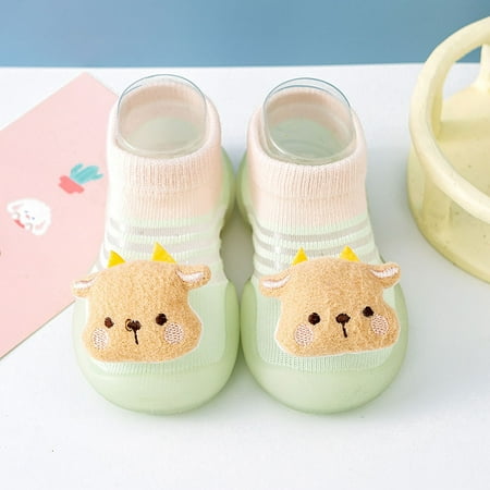 

TOWED22 Baby Girl Shoes Summer And Autumn Comfortable Infant Toddler Shoes Cute Strawberry Cow Pattern Children Mesh Breathable Mint Green