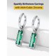 thumbnail image 5 of Pendientes colgantes Huggie PROSTEEL de Acero Inoxidable con Cristal Esmeralda, 5 of 8