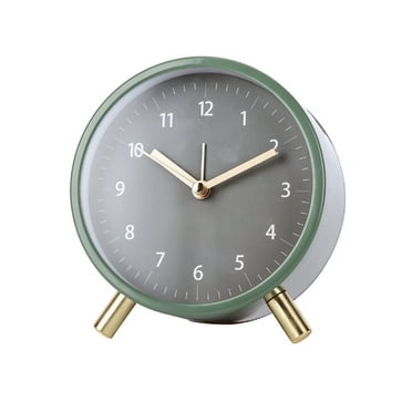 CCOCC Alarm Clock, Silent Sweep Alarm Clocks for Bedrooms, Clear Display Table Clock for Easy Time Reading
