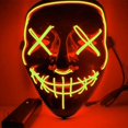 thumbnail image 6 of Gustave Halloween LED Mask Multicolor Plastic Festival/Cosplay Mask, with Batteries for All Ages 2 Count, 6 of 7