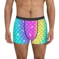thumbnail image 2 of Goofa Rainbow Scales2 Printed Men's Boxer Briefs Underwear, Moisture-Wicking Underwear, Trunk,Soft and Breathable Cotton Underwear-, 2 of 9