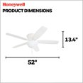 thumbnail image 3 of Honeywell Ceiling Fans 50520-01 Glen Alden Ceiling Fan, 52", White, 3 of 12