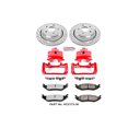 thumbnail image 2 of Power Stop Brake Kit KC2172-36 1-Click Brake Kit; Z36 Extreme Carbon Fiber Ceramic Brake Pads; Cross-Drilled And Slotted Rotor; With Rotor/Brake Pad/Powder Coated Red Caliper/Hardware, 2 of 4
