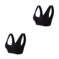 thumbnail image 1 of Sonducket Sujetador push-up para mujer - Sin costuras con soporte inalámbrico Sujetador sin costuras transpirable negro XXXL 1 negro XXXL, 1 2Conjunto, 1 of 6