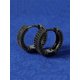 thumbnail image 2 of Men's Glamorous Unisex Style Cubic Zirconia Paved Hoop Earrings With Micro Pave Cz, Black Nano Coating, And Gold Plated Copper Material, 2 of 4