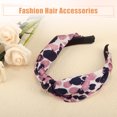 thumbnail image 7 of Leopard Headband Top Knot Cheetah Headband Knotted Headbands Elastic Hair Accessories for Women Pink, 7 of 7