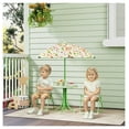 thumbnail image 2 of Kids Picnic Table and Chair Set, Outdoor Play Table with Umbrella, Foldable Patio Furniture for Toddlers, Green, 2 of 9
