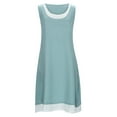 thumbnail image 2 of Wxolcjlv Women Dresses Tank Dress Spring Loose Sleeveless Vacation Simple Crew Neck Emulation Two Piece Set Dresses Cute Female Sundress, 2 of 9