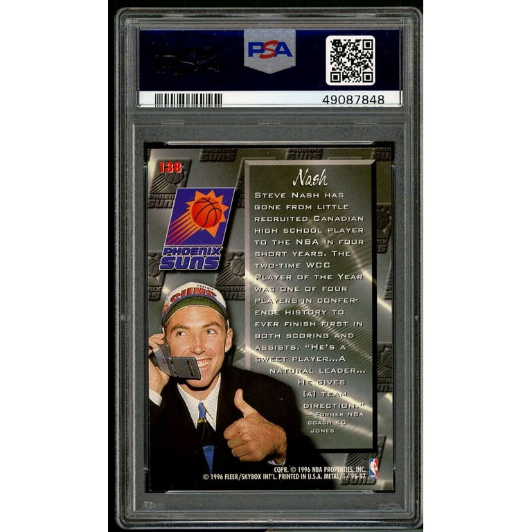 Leaders Steve Nash All Time Assists Steve Nash Rookie Card 1996