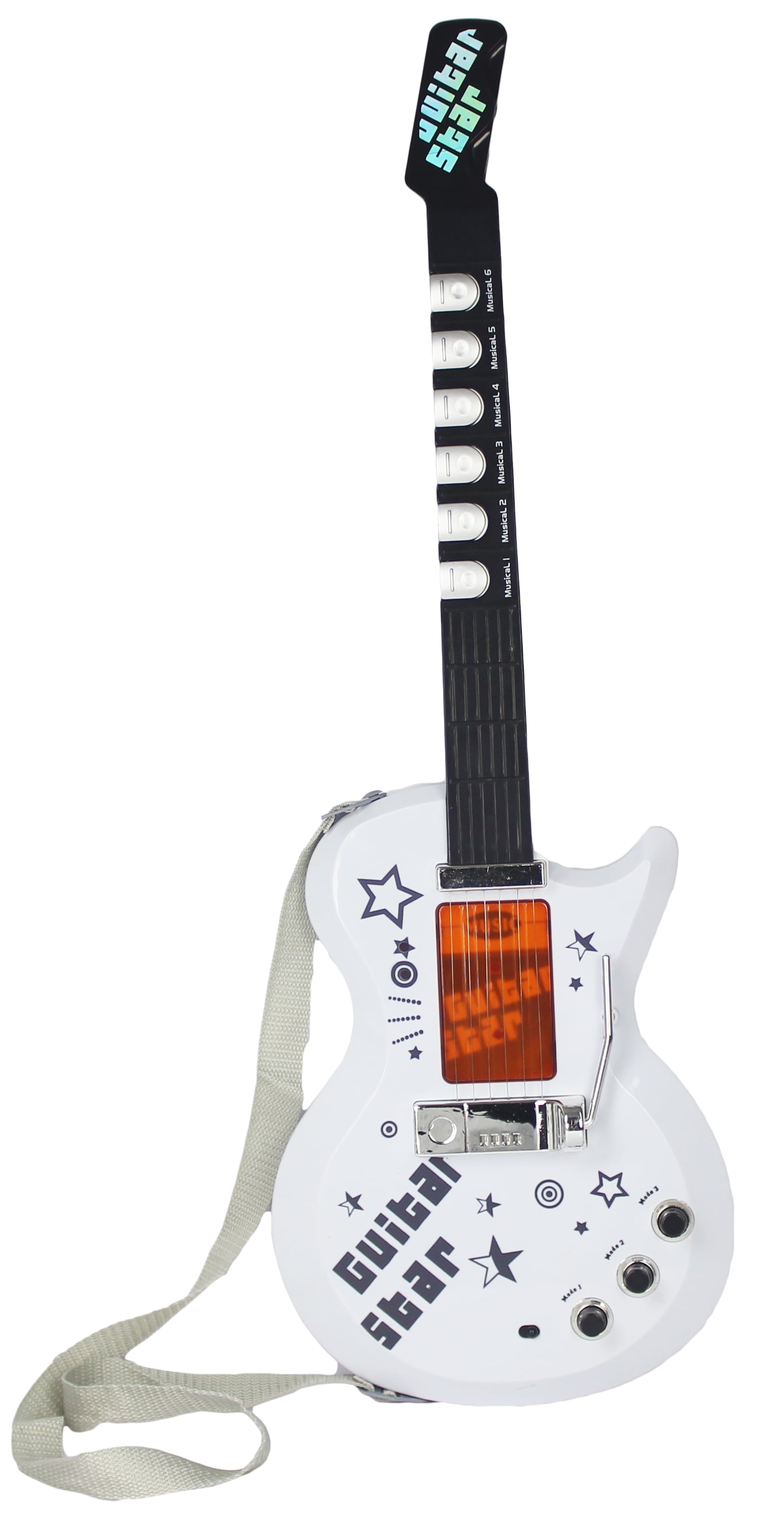 white toy guitar