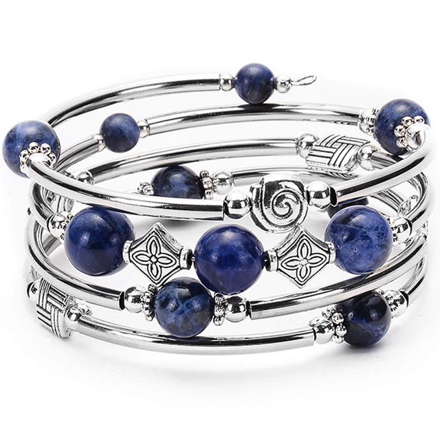 Pulsera envolvente Pulsera con cuentas bohemias Pulsera colgante apilable elástica multicolor turquesa para mujer oso de fresa Hogar