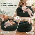 thumbnail image 4 of 5FT Oversized Round Memory Foam Floor Bean Bag Chair with 3 Matching Pillows, 4 of 7