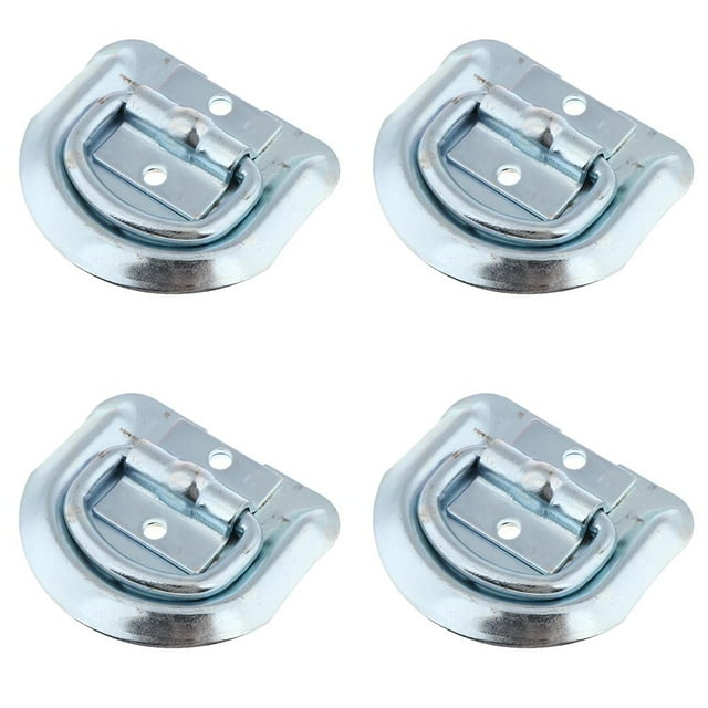4 Paquetes de Anclajes D para Remolques para Vehículos Recreativos Empotrados para Amarres de Camión / Plana Plateado yotijar Anillos de amarre Anillo de amarre