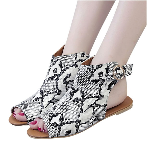 Zapatos de mujer Moda Color sólido Estampado de serpiente