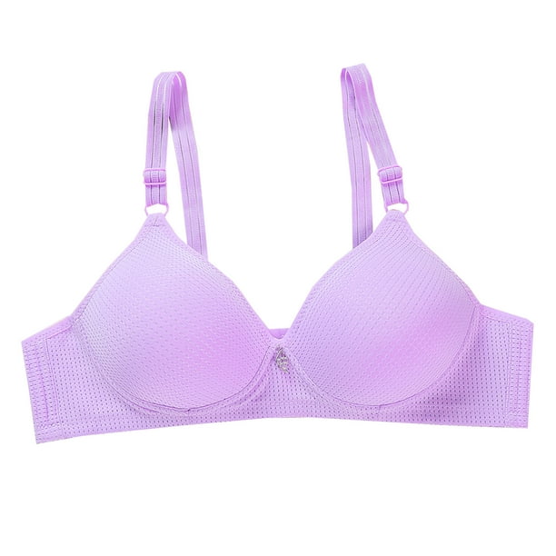 Zpanxa Bras for Women Adjustable Full Cup No Steel Ring Cotton Breathable  Underwear Womens Bras Sports Bra Pink XL
