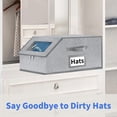 thumbnail image 4 of Organizador de gorras Aokeyee de 2 piezas apilable con tapa transparente, 4 of 6