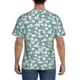 thumbnail image 2 of Naloa Floral Men's T-Shirt Sport T-shirt Men's Basic Tee Casual Men's Shirt, Round Neck, Short Sleeves - Large, 2 of 5