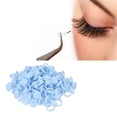thumbnail image 2 of Eyelash Extension Glue Holder, Flower Glue Rings Pigment Holders Strong Scalability V Shaped Tapered Mouth Strong Flexibility 100pcs for Eyelash Extensions(Blue), 2 of 5