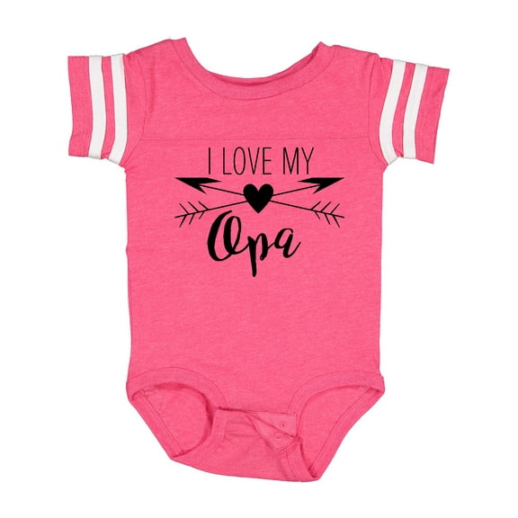 Inktastic I Love My Opa Heart and Arrows Boys or Girls Baby Bodysuit
