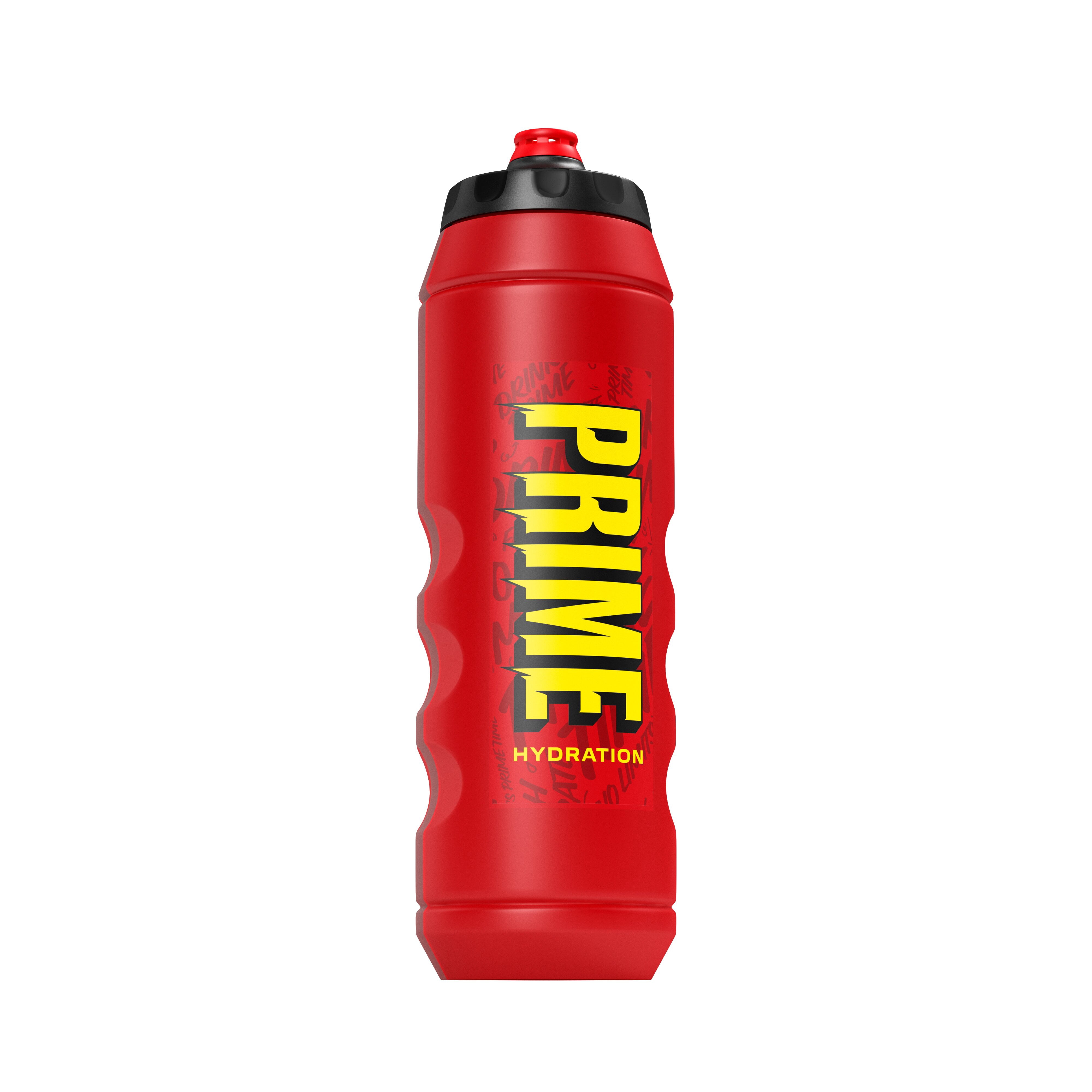 NEW PRIME Hydration Squeeze Bottle, 1L - Red & Yellow Special Edition