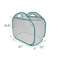 thumbnail image 4 of Mainstays White Mesh Pop-Up Laundry Basket with Heavy Duty Handles, 21 x 13 x 15.5 inches, 4 of 8