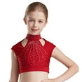 thumbnail image 5 of TiaoBug Lyrical Dance Dress for Girls Ballet Dance Costume Contemporary Latin Jazz Dancewear Burgundy 10, 5 of 7