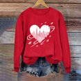 thumbnail image 5 of Valentine's Day Sweatshirt for Women Luminous Neon Heart Graphic Crewneck Long Sleeve Ribbed Cuffs Loose Fit Comfy Pullover Holiday Clothes, 5 of 7