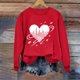 thumbnail image 5 of TaTaai Ladies Valentines Graphic Sweatshirt Long Sleeve Crewneck Casual Athletic Pullover Holiday Print Loose Fit Top Gift, 5 of 7