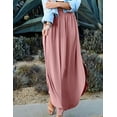 thumbnail image 3 of Doublju Women's Smocked Waist Band Maxi Skirt, 3 of 3