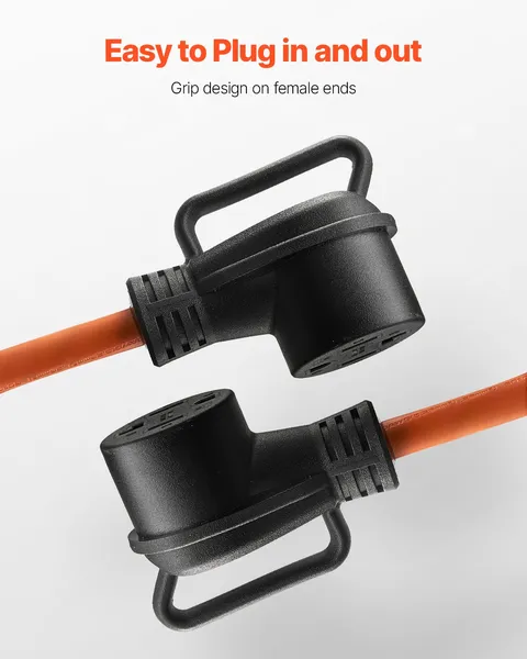 25 ft Dryer Extension Cord, 4-Prong NEMA 14-30P to 14-30R Dryer Cord, 125V/250V, STW 10AWG/4C, 30A, Pure Copper Wire Cable with Black Non-woven Bag and PVC Cable Tie, for Outdoor & Indoor Use
