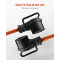 thumbnail image 6 of 25 ft Dryer Extension Cord, 4-Prong NEMA 14-30P to 14-30R Dryer Cord, 125V/250V, STW 10AWG/4C, 30A, Pure Copper Wire Cable with Black Non-woven Bag and PVC Cable Tie, for Outdoor & Indoor Use, 6 of 6