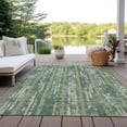 thumbnail image 6 of Addison Rugs Chantille Indoor/Outdoor Transitional Stripes Green Washable Rectangle Rug, 8' x 10', 6 of 6
