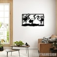 thumbnail image 2 of Craftnamesign Custom Japanese Cranes Dance Metal Wall Art LED Light, 2 of 5