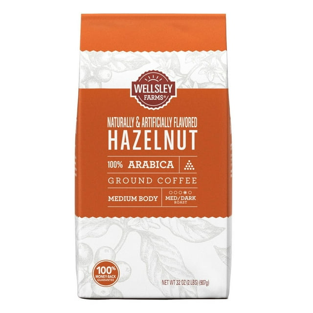 Product of Wellsley Farms Hazelnut Ground Coffee, Medium Roast 32 oz