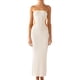 thumbnail image 2 of Vestido Largo Sin Tirantes Vestido largo ajustado para mujer Vestido de verano ahuecado Traje de calle (Blanco L) Cgtredaw Para estrenar, 2 of 7