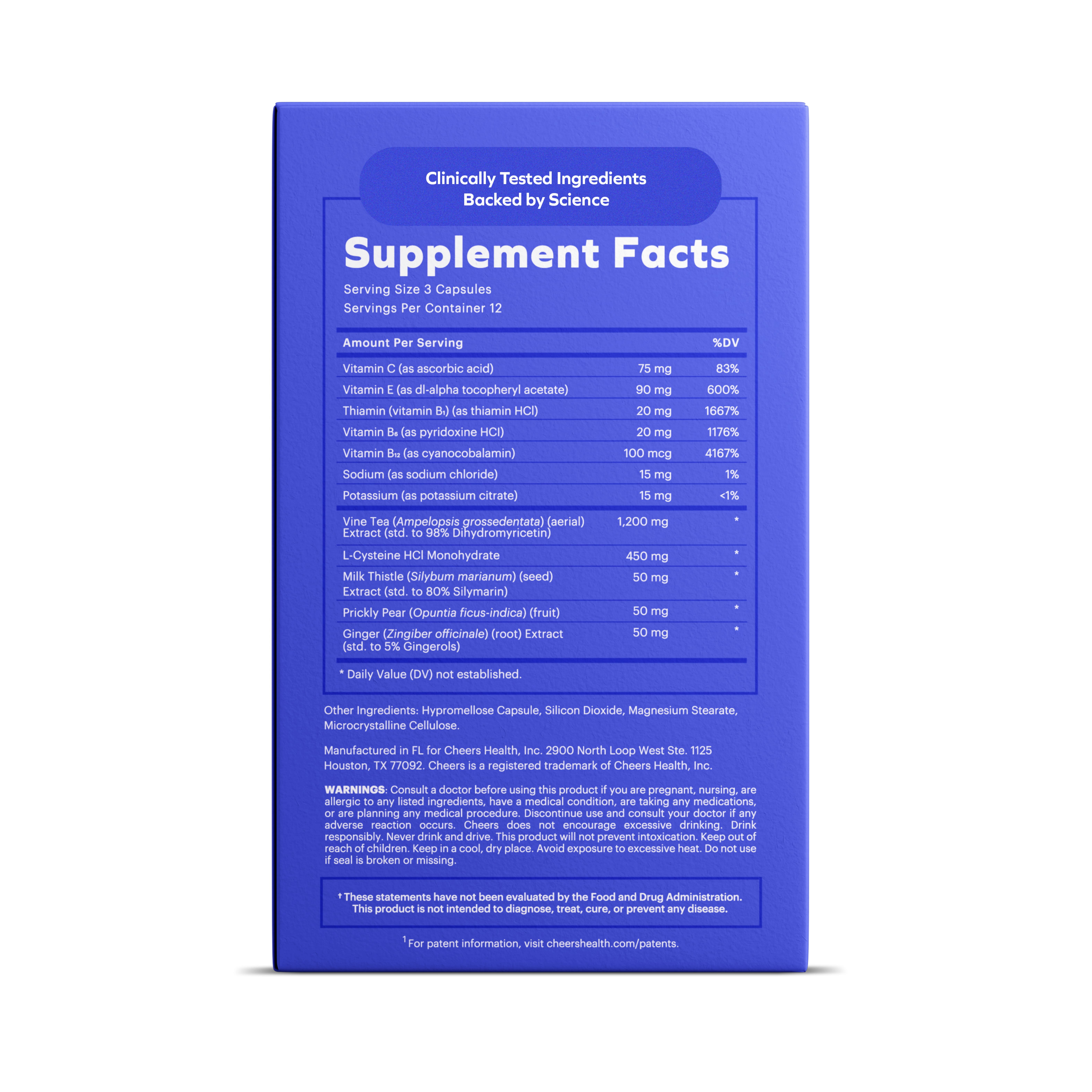 Cheers Restore After Alcohol Aid, DHM Supplement, Milk Thistle Capsules, Electrolyte & Liver Support, Hydration Packets, 12 Doses