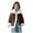 01-Brown, variant on Ecqkame Girls Faux Suede Jackets Winter Sherpa Fleece Lined Zip Up Coats Solid Color Long Sleeve Thickened Lapel Outerwear White 13 Years