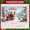 1A, variant on Decorative Design Merry Christmas Banner Gift Boxes Santa Claus Snow for Winter Party Holiday Celebration Family Gathering