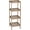 Walnut, variant on 4-Tier Corner Storage Shelf, Freestanding Slatted Shelving Unit for Bathroom Entryway Living Room Kitchen and Balcony Organization