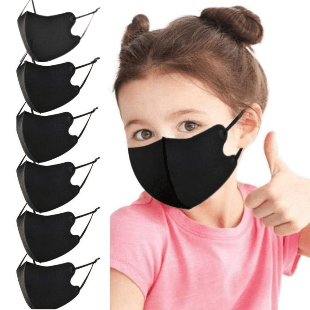 Reusable Masks, Washable and Breathable Adjustable Earmuffs for Boys and Girls, Cute Design
