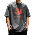 thumbnail image 3 of PNTUTB Tops for Men Short-Sleeve T-Shirt Stylish Trendy Versatile Printed Casual Loose Comfortable Breathable Crew-Neck T-Shirts, 3 of 7