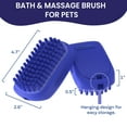 thumbnail image 3 of SCRUBIT Dog Bath Scrubber Rubber Curry Comb & Pet Grooming Brush with Non-Slip Grip, Blue, 3 of 8