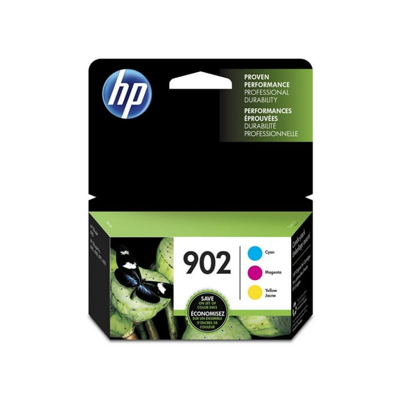 HP 902 Cyan, Magenta & Yellow Original Ink Cartridges, 3-Pack (T0A38AN)