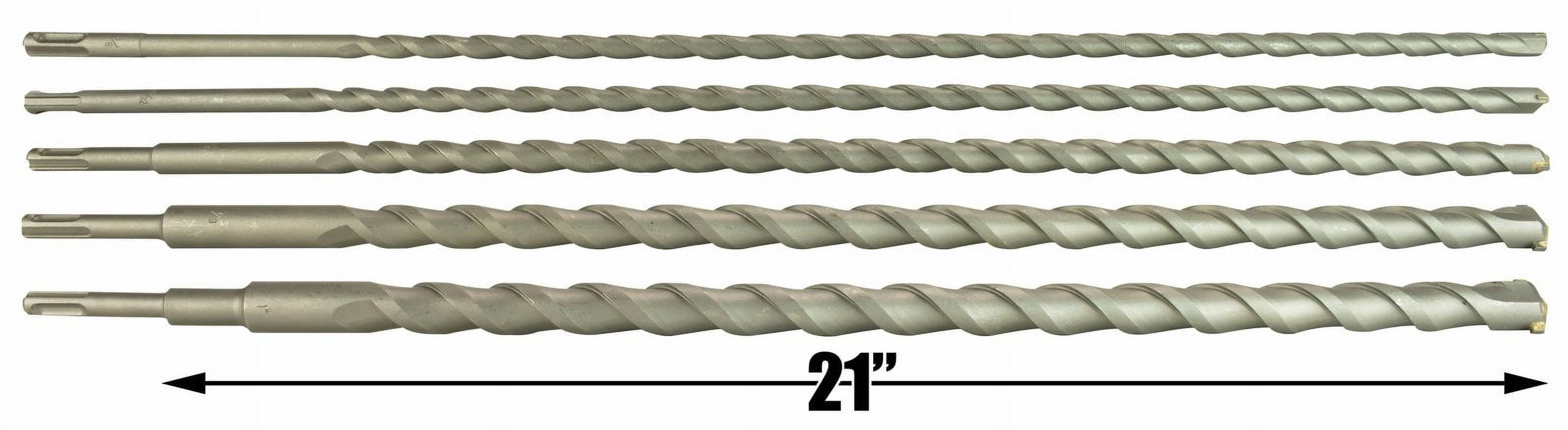 Erie Tools 5 Piece 24" SDS Masonry Drill Bit Tungsten Carbide Tip Set