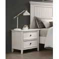 thumbnail image 2 of Classic 4pc King Bed Nightstand Dresser Mirror Wooden White Bedroom Furniture Set, 2 of 7