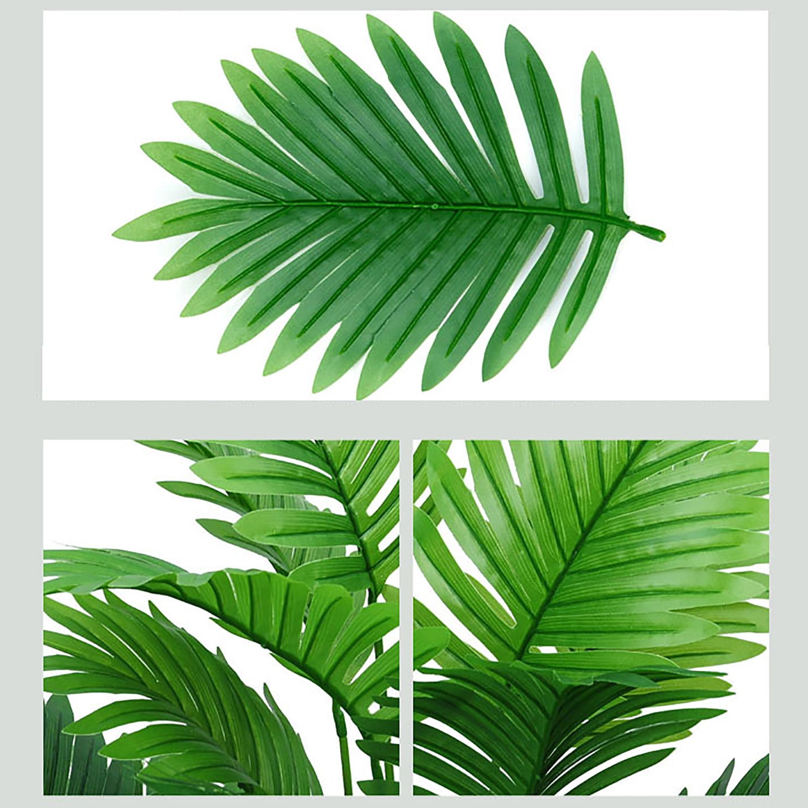 Artificial Areca Palm Tree Faux Plants 30 inch Artificial Plants Faux Fake Palm Tree Large Areca Palm Plants Tropical Leaf Greenery Family Office Indoor Outside Decor (Flowerpot not included) (90CM)