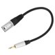 thumbnail image 1 of Cable estéreo blindado de 0,3 metros con conector jack macho de 3,5 mm a conector XLR macho de 3 pines para grabación de audio con micrófono., 1 of 8