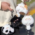 thumbnail image 2 of Lindo colgante de cola de gato Tuan Meow con crujido, muñeco de peluche con forma de corazón para niña, llavero de regalo, 2 of 3